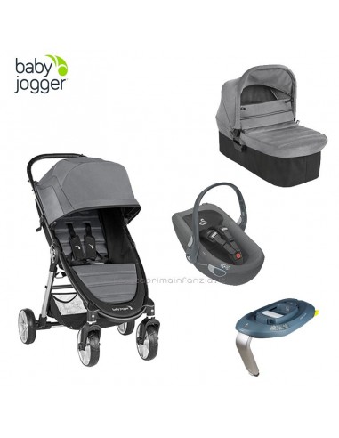 Baby Jogger Trio City MIni 2 con base isofix
